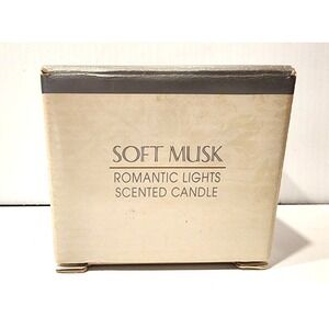 Avon Romantic Lights Soft Musk Scented Candle Unused in Original Box
